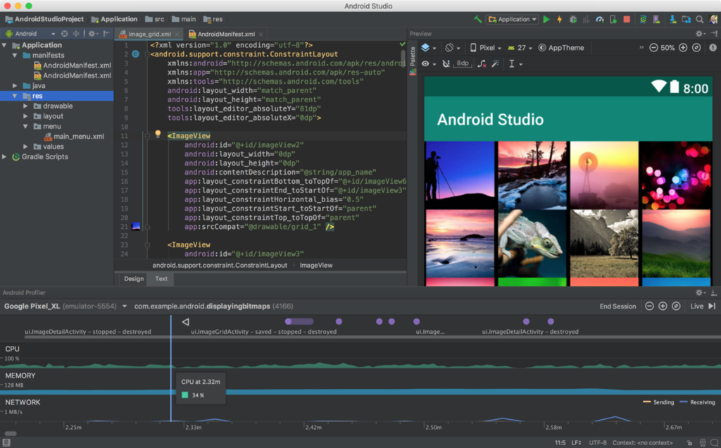 screenshot of Android Studio